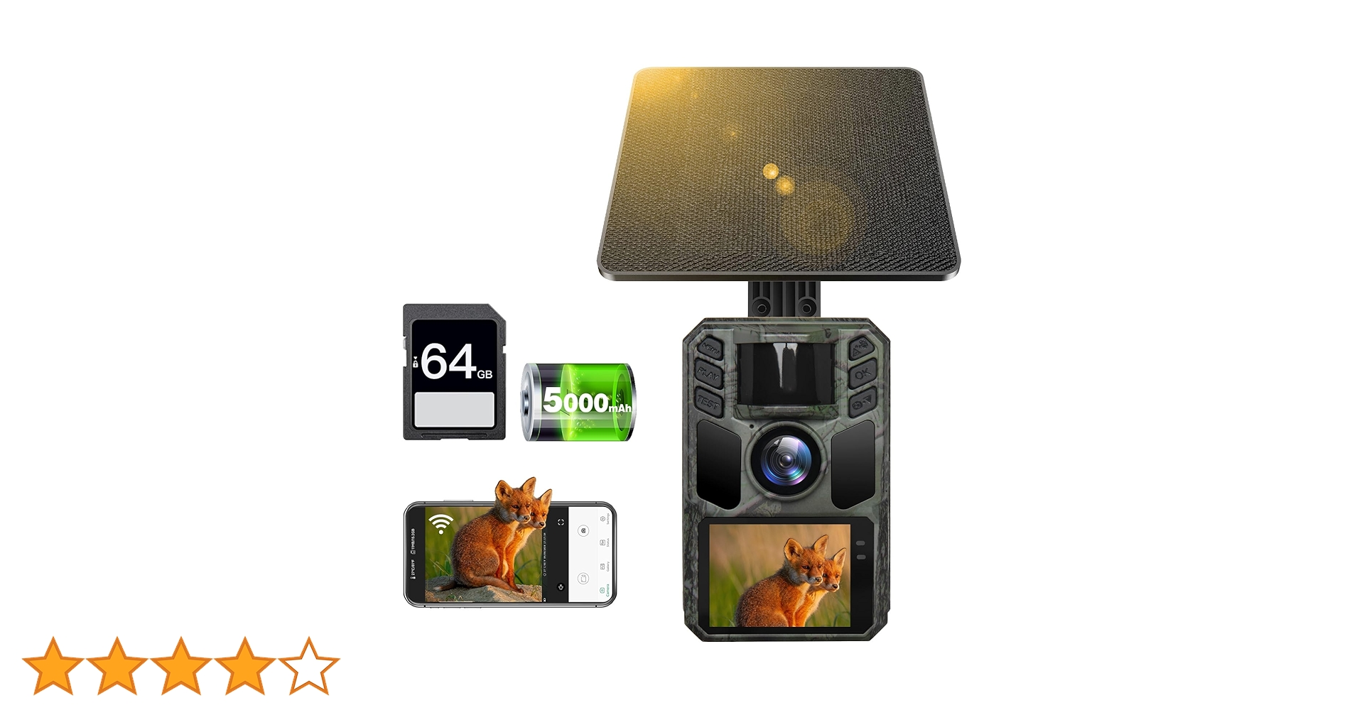 2025最新型 トレイルカメラ ソーラー 赤外線カメラ スマホ対応 Amazon.co.jp: Wosports 2025最新型 4K トレイルカメラ ソーラー